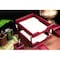 Dacasso Burgundy Bonded Leather Double Letter Trays AG-5222 - alternate 2